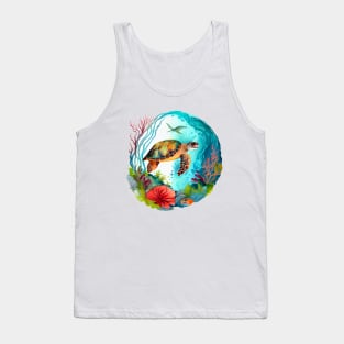 Sea Turtle Swimming Tank Top